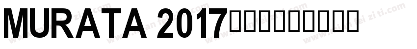 MURATA 2017调试版字体转换